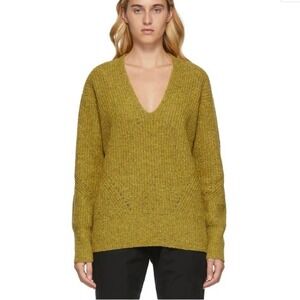 RAG‎ & BONE ECO DONEGAL V-NECK WOOL BLEND SWEATER IN SHELL GREEN NWT WOMEN'S XS